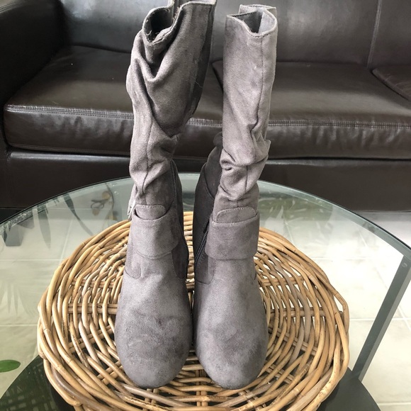 High Heeled Gray Boots by Apt. 8 - Picture 2 of 5